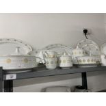 20th cent. Ceramics: Japanese Noritake 'Sovereign' eight place dinner service. Seventy pieces in