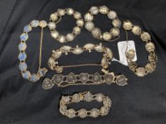 Jewellery: Japanese Damascene heart, fall and geometric shape bracelets (7).