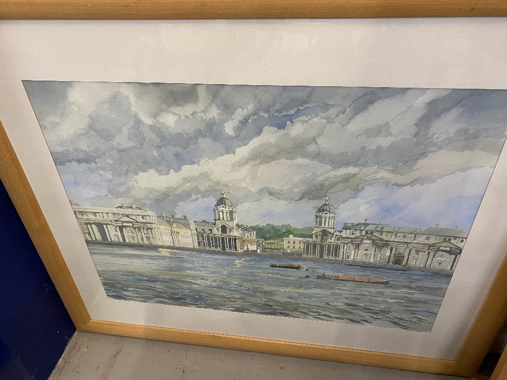 James Foot 1960-: 20th cent. English School watercolour on paper Naval College, Greenwich. Plus - Image 2 of 2