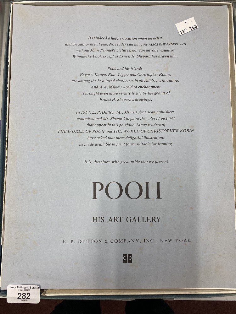 Children's Books: Pooh, His Art Gallery, a collection of 8 prints of the original watercolours of