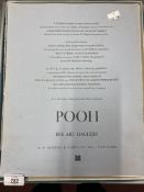 Children's Books: Pooh, His Art Gallery, a collection of 8 prints of the original watercolours of