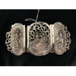 20th cent. White metal nursing buckle.