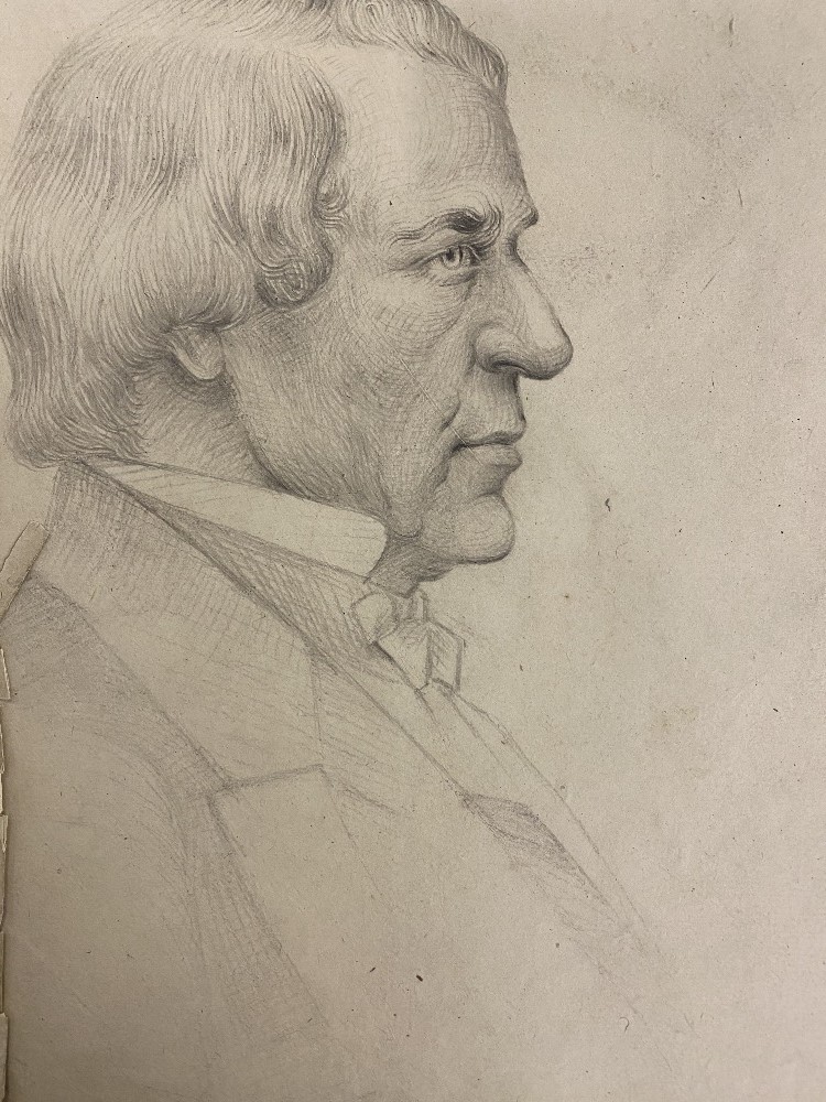 19th cent. Pencil sketches of eminent Victorians and Gladstone, Stafford, Northcole & others, - Image 3 of 3