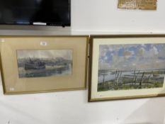 20th cent. English School Beresford Johnson watercolour on paper Distant Gleam Thornham, plus