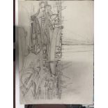 19th cent. Pencil sketches of eminent Victorians and Gladstone, Stafford, Northcole & others,