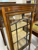 Edwardian glazed mahogany display cabinet.