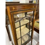 Edwardian glazed mahogany display cabinet.