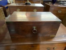 19th cent. Mahogany writing slope with fitted interior.