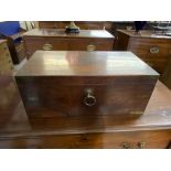 19th cent. Mahogany writing slope with fitted interior.