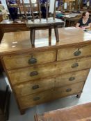 19th cent. Mahogany chest of two over three drawers.