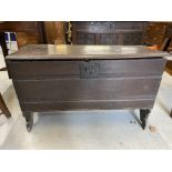 18th cent. Oak and elm sword chest with punch work decoration. 33½in.