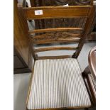 19th cent. Mahogany dressing table mirror, plus a pair of 19th cent. dining chairs.