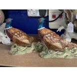 Beswick: Pheasant No. 1226, impressed mark beneath, and black Beswick stamp x 2.