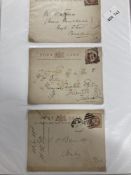 Stamps/Postal History: Album containing more than forty Victorian, prepaid cards and envelopes,