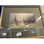 19th cent. English School: Watercolour on paper marine scene, note to reverse "Probably Copley