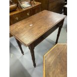 19th cent. Mahogany side table with drawer beneath.