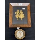 19th cent. Plaster 'Grand Tour' Intaglio (5) plus gilt plaster work of Highland dancers. Both framed