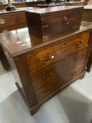 Late 18th early 20th cent. chest of three drawers on bracket supports. 38in.