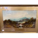 19th cent. British School oil on board, highland studies - a pair. 17in. x 10in.
