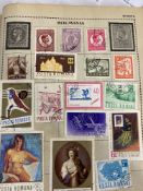 Stamps/Postcards/Cigarette Cards: Late 19th to mid 20th cent. Group of three albums one of stamps,