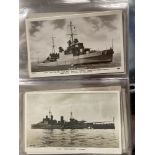 Postcards: WWI, WWII and later warships to include some unusual cards. Approx. 130.