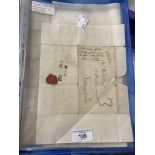 Postal History: Pre stamp letters 18th and 19th cent. Three 18th cent. 1770 Birmingham to