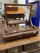 19th cent. Mahogany dressing table mirror. 21ins.