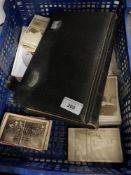 Photographs: Leather bound Victorian photo album containing a number of studio photographs, plus a