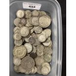 GB Coins: Collection of ·500 point silver, 3d's, 6d's, 1/-, and four crowns, all dated between