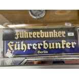 Militaria: Reproduction Fuhrerbunker signs (2).