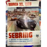 Motorsport: Sebring 1969 colour poster. 24ins. x 18ins.