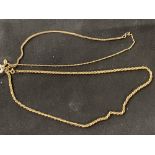 Hallmarked Gold: 9ct. Gold two bracelets, one necklet hallmarked London import. Total weight 6g.