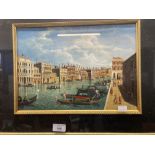 20th cent. Italian School: Oil on board of Venice, monogrammed DW. 14ins. x 10ins.