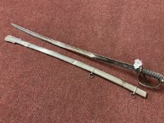 Military Edged Weapon: 1821 pattern Light Cavalry sword with William IV emblem.
