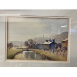 Trevor Chamberlain (Contemporary): Watercolours 'By the River at Ware', signed and dated '88