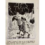 Robert S. Coram known as 'Maroc': 20th cent. Cartoonist, sixteen original cartoons, pen & ink, all