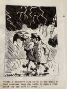 Robert S. Coram known as 'Maroc': 20th cent. Cartoonist, sixteen original cartoons, pen & ink, all