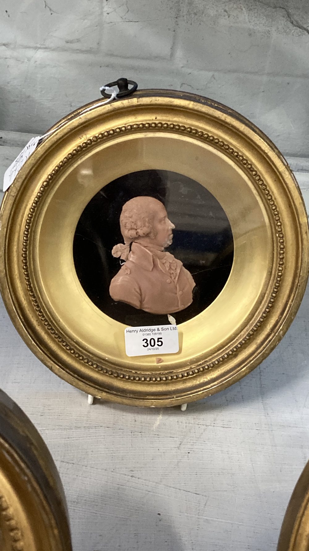 18th cent. Wax Cameo relief E. G. Mountstephen Benjamin West President of the Royal Academy,