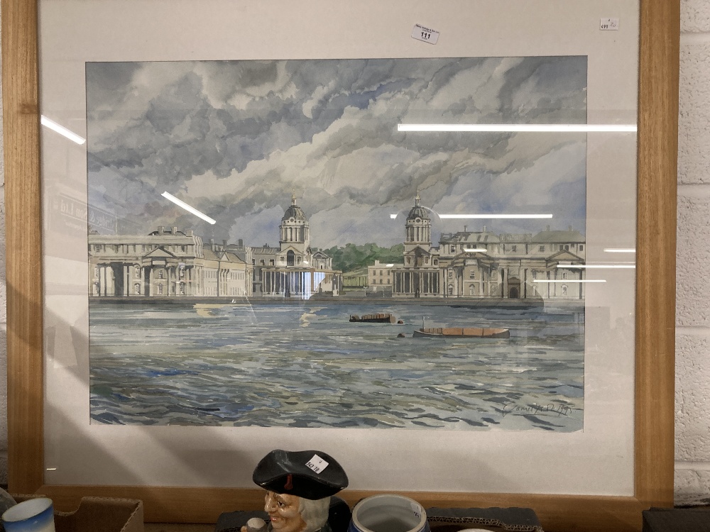 James Foot 1960-: 20th cent. English School watercolour on paper Naval College, Greenwich. Plus