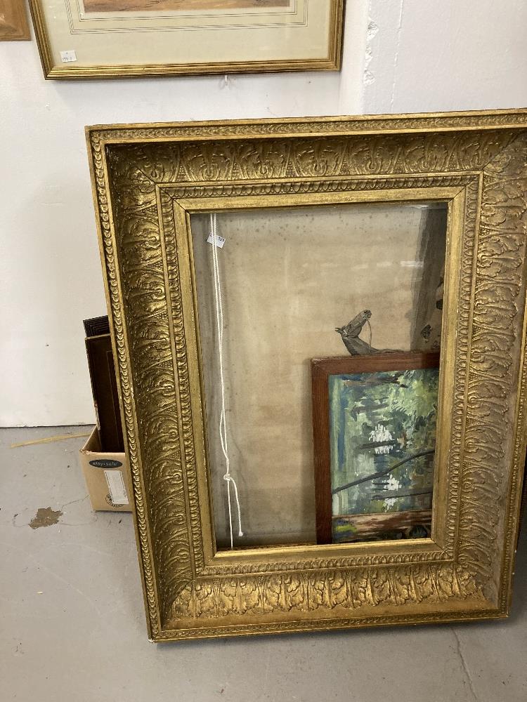 Pictures & Prints: 19th cent. moulded gilt picture frame 33ins. x 25ins. with an aperture of 24½ins.