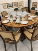 20th cent. Ceramics: Noritake Roselane dinner service, dinner plates x 8, dessert plates x 8, side