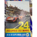 Motorsport: Le Mans 24 hour 1968 colour promotional poster for September. 15ins. x 24ins.