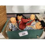 Dolls: Post war composite Chinese dolls 5ins. (4).