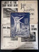 R.M.S. TITANIC: Original sheet music scores, 'In Memory of Titanic Catastrophe', 'Just as the Boat