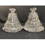 OCEAN LINER: Waterford Crystal Cunard 150th Anniversary bells. Boxed (2).