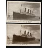 R.M.S. TITANIC: Identical Rotary photo cards, one post and one pre-sinking.