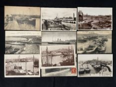 WHITE STAR LINE: Cherbourg related postcards showing including Nomadic (10).