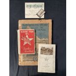 WHITE STAR LINE: Traveller's handbook 1930s, R.M.S. Olympic menu January 6th 1925, Oceanic Ogdens