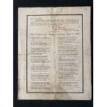 R.M.S. TITANIC: Rare Titanic fund raising poem by John Brittain of the British Goldsmiths Company,