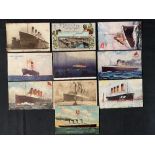 OCEAN LINER: Mixed postcards to include Olympic & Harland & Wolff's South Yard (10).